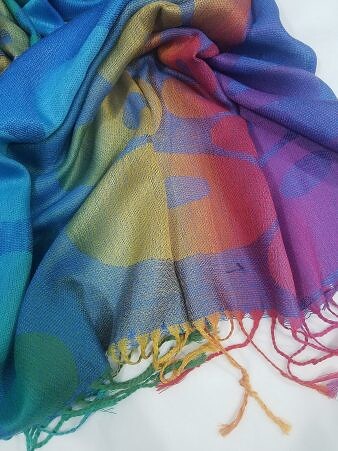 Printed Multicolor Viscose Scarf - Print 1