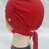 Fancy Criss Cross Tie Back Bonnet - Red