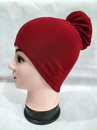 Bun Back Underscarf - Maroon