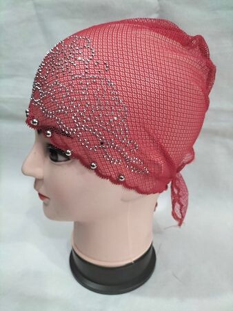 Fancy Lace Cap - Red