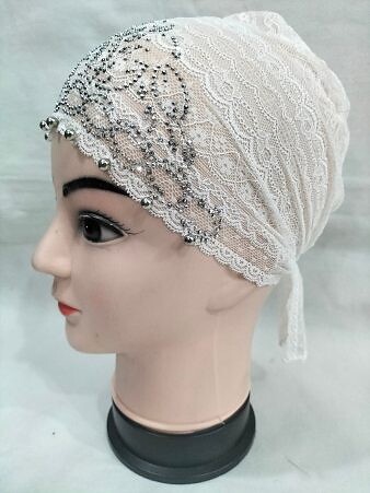 Fancy Lace Cap - White Fancy Lace Cap - White
