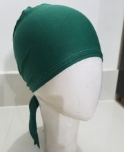 Tie Back Bonnet Cap - Bottle Green