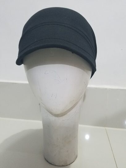 Canvas with Tie Back Bonnet - Black