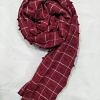 Checks with Bubbles Lawn Scarf - Maroon