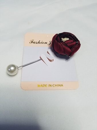 Floral Pin - Maroon Floral Pin - Maroon