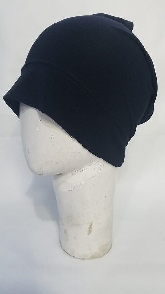 Plain Tube Underscarf - Jersey - Black