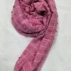 Checks with Bubbles Lawn Scarf - Pink