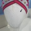 Criss Cross Pearl Full Cap - Deep Pink - Front Picture