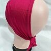Plain Criss Cross Tie Back Bonnet - Deep Pink