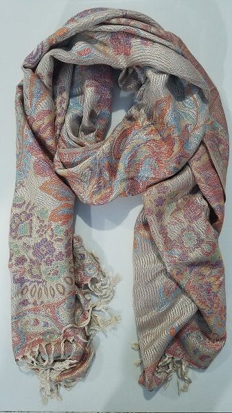 Printed Pashmina - Nude Printed Pashmina - Nude
