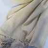 Cashmere Scarf with Pom Pom - Fawn Cashmere Scarf with Pom Pom - Fawn
