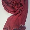 Cashmere Scarf with Pom Pom - Maroon