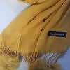 Cashmere Scarf with Pom Pom - Mustard Cashmere Scarf with Pom Pom - Mustard