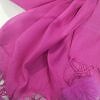 Cashmere Scarf with Pom Pom - Shocking Pink Cashmere Scarf with Pom Pom - Shocking Pink
