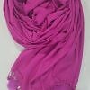 Cashmere Scarf with Pom Pom - Shocking Pink Cashmere Scarf with Pom Pom - Shocking Pink