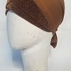 Criss Cross Tie Back Bonnet Cap – Rust Brown