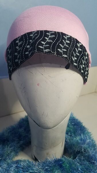 Lace Tube Underscarf - Baby Pink