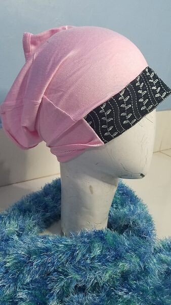 Lace Tube Underscarf - Baby Pink