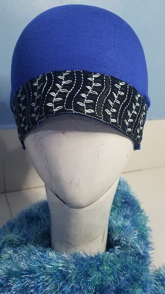 Lace Tube Underscarf - Blue Lace Tube Underscarf - Blue