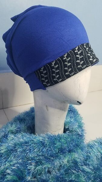 Lace Tube Underscarf - Blue Lace Tube Underscarf - Blue