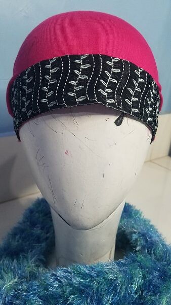 Lace Tube Underscarf - Deep Pink