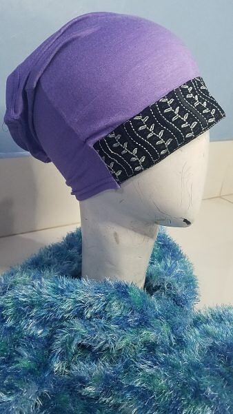 Lace Tube Underscarf - Purple