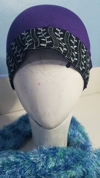 Lace Tube Underscarf - Violet