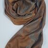 Self Printed Silk Scarf - Caramel