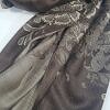 Self Printed Silk Scarf - Cigar Brown