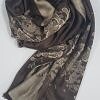 Self Printed Silk Scarf - Cigar Brown
