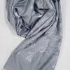 Self Printed Silk Scarf - Light Grey Self Printed Silk Scarf - Light Grey