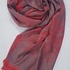 Self Printed Silk Scarf - Red