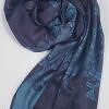 Self Printed Silk Scarf - Violet