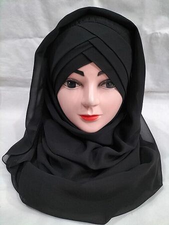 Plain Criss Cross Ready To Wear - Black