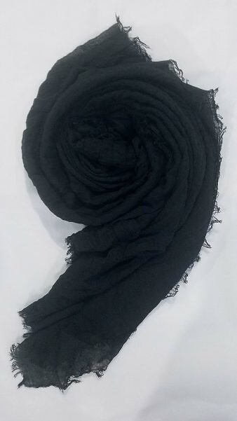 Crimps Lawn Scarf - Black Crimps Lawn Scarf - Black