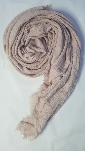 Crimps Lawn Scarf - Dirty Peach