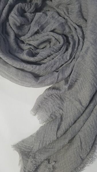 Crimps Lawn Scarf - Dull Grey