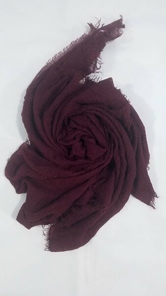 Crimps Lawn Scarf - Maroon Crimps Lawn Scarf - Maroon
