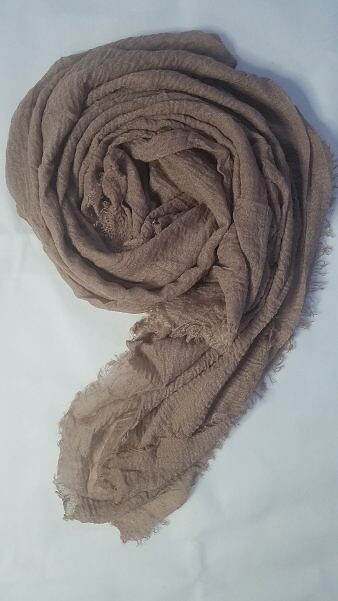 Crimps Lawn Scarf - Mocha