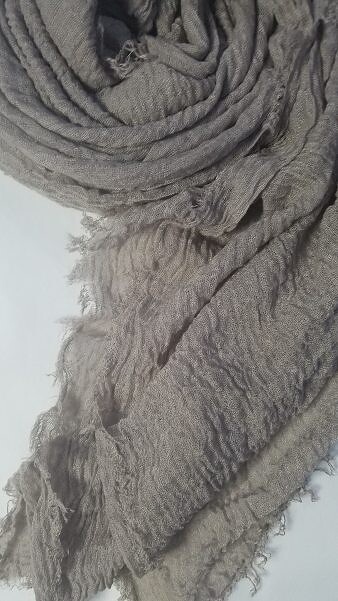 Crimps Lawn Scarf - Nude