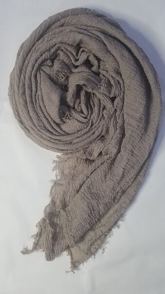 Crimps Lawn Scarf - Nude