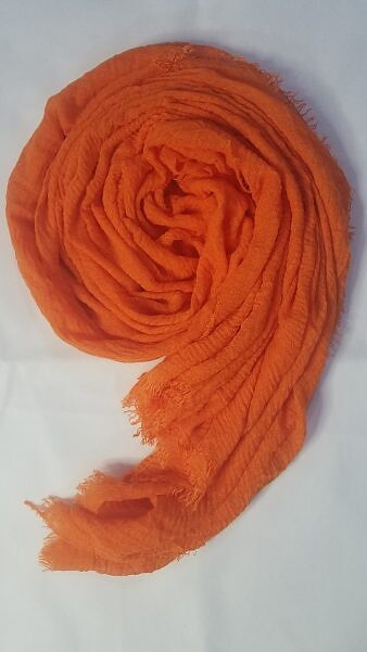 Crimps Lawn Scarf - Orange