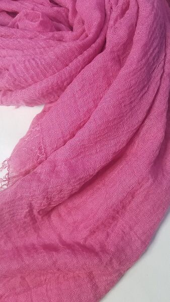 Crimps Lawn Scarf - Pink