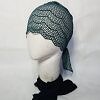 Lace Tie Back Bonnet Cap - Forest Green Lace Tie Back Bonnet Cap - Forest Green