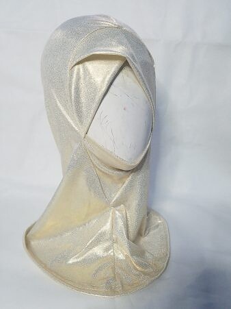 Shimmer Cross Over Ninja Underscarf – Cream Shimmer Cross Over Ninja Underscarf – Cream