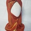 Shimmer Cross Over Ninja Underscarf – Orange Shimmer Cross Over Ninja Underscarf – Orange
