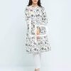 White Cotton Printed Kurti for Women