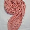 Checks and Tassels with Bubbles Lawn Scarf - Peach Checks and Tassels with Bubbles Lawn Scarf - Peach
