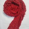 Checks and Tassels with Bubbles Lawn Scarf - Red Checks and Tassels with Bubbles Lawn Scarf - Red