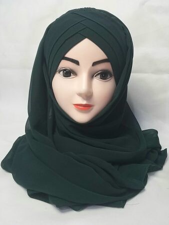 Chiffon Ready To Wear - Forest Green